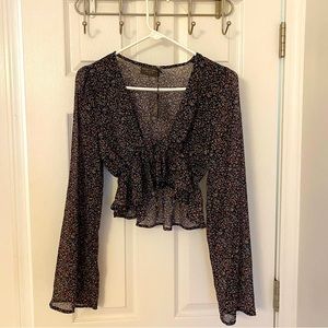 Dry Goods Tie Front Blouse